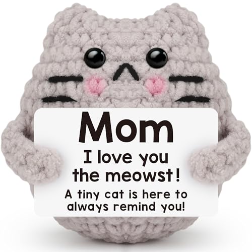 tGifGLonyi Mothers Day Crochet Cat Gifts for Mom from Daughter Son Cute Birthday Gift for Moms Mother Mama, Love You Best Moms Ever Gift for Mother's Day Decoration at Amazon