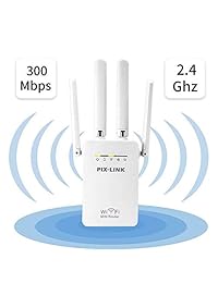KeepTpeeK   Amplificador WiFi repetidor de rango WiFi, 300 Mbps 2,4 GHz, amplificador de señal de Internet, amplificador WiFi con cuatro antenas