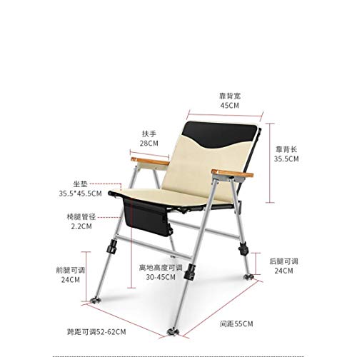 YIONGA CAIJINJIN Folding Camp Stuhl Multifunktionale Angelstuhl Angelstuhl for jedes Gelände Ultra geformt, tragbar… – Bild 3