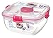 Sistema To Go Collection Salad Food Storage Container, 37 oz./1 L, Clear/Pink