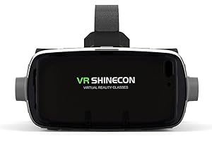 SundiooK Shinecon 9th Gen VR Glasses Smartphone and PC ABS Construction, 20x20x10 cm, Black Virtual Reality Headset