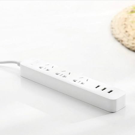 Smart Home Toma de corriente electrnica de carga rpida 3 USB 3 tomas Extensin de interfaz de enchufe estndar UE Reino Unido Color White Standard UK Plug