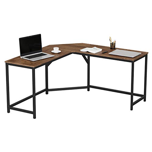 VASAGLE LShaped Computer Desk, Industrial Workstation for Home Office