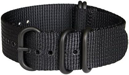23mm 5Ring 11" 29cm Diver Watch Strap for Luminox [5Ring_23mm_Black_PVD]