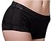 METWAY Women's New Mulberry Silk Lace No Show Panties(XX-Large, Black)