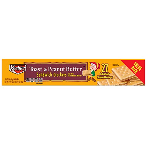Keebler Toast and Peanut Butter Sandwich Crackers, Value Pack, Single