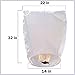 Just Artifacts 20 Eclipse White Chinese Flying Sky (Floating) Lanterns - (Eclipse, Set of 20, White)