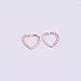 shoppingmal New arrival 1piece Gold Plated Shine CZ Heart & Circle Body Piercing Jewelry Hoop Earring Helix Tragus Daith Cartilage Piercing