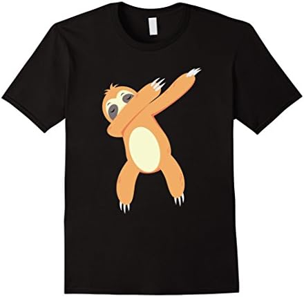 Men's Dabbing Sloth T-Shirt XL Black