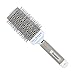 SUPRENT Curling Brush Nano Thermal Ceramic & Ionic Round Barrel Hair Brush, 2 inch, for Hair Drying, Styling, Curling, Adding Hair Volume, Light Grey and White Color
