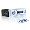 Pyle-PLMR19W-Stereo-Radio-Headunit-Receiver-Aux-35mm-MP3-Input-USB-Flash-SD-Card-Readers-Remote-Control-Weatherband-Single-DIN-White