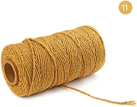 100m Long/100 Yard Pure Cotton Twisted Cord Rope Crafts Macrame Artisan String,2mm Colored Cotton Rope,20 Colors Available