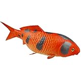 Messon Artificial PU Carp Simulation Fish Children Early Childhood Education Toys (Red Black)