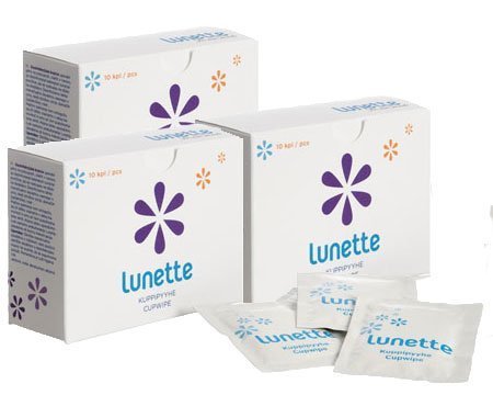 Lunette Menstrual Cup Disinfecting Cupwipes - 3 Pack (30 Count)