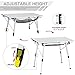 PORTAL Outdoor Folding Portable Picnic Camping Table with Adjustable Height Aluminum Roll Up Table Top Mesh Layerthumb 3
