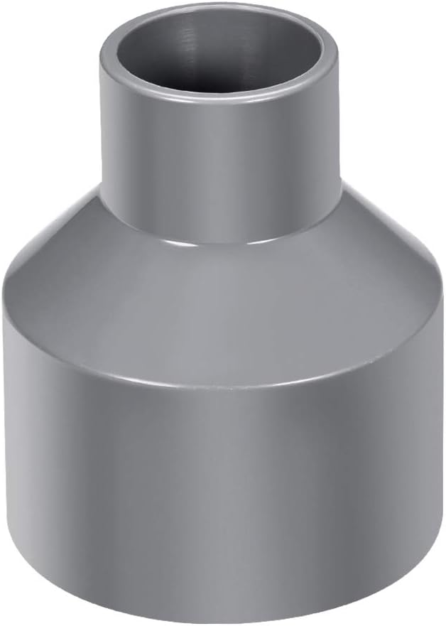 sourcing map PVC DWV Reducing Coupling Schedule 40 Gray 32mm x 63mm Socket Gray, Gray,yellow, 63mm x 32mm