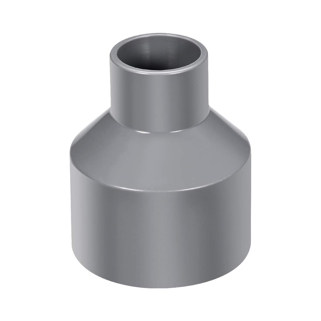 sourcing map PVC DWV Reducing Coupling Schedule 40 Gray 32mm x 63mm Socket Gray