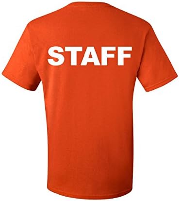 Staff T-Shirt Event Staff Uniform Employee Party Security Tee Shirt Orange S