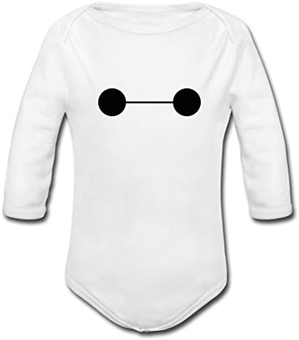 Jane Unisex Cute &amp; Sweet Baymax Baby Bodysuit Infant Apparel White(6M)