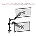 Dual Monitor Stand – Articulating Gas Spring Monitor Arm, Adjustable VESA Mount Desk Stand – Fits 17 to 32 inch LCD Computer Monitors up to 20lbs (Black)thumb 1