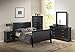 Coaster Home Furnishings Louis Philippe Sleigh Panel Bed, Black, Queen