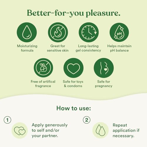 Good Clean Love Almost Naked Water-Based Lube, Personal Lubricant with Organic Aloe Vera, Safe for Adult Toys & Condoms, pH-Balanced, Clean Intimate Wellness Gel for Men & Women, 4 Oz