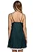 Ekouaer Women's Silk Lingerie Sleepwear Short Nightgown, Hunter Green, Medium