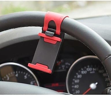 Hot Sell 2pcs Universal Car Steering Wheel Mobile Phone Holder For Samsung iPhone Phone Holder Hands Free In Car Accessories Adjustable GPS Saver