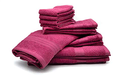 Bassetti Set of 10 Terry Towels 100% Cotton (porpora)