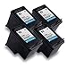 Printronic Remanufactured Ink Cartridge Replacement for HP 92 C9362WN (4 Black) 4 Pack