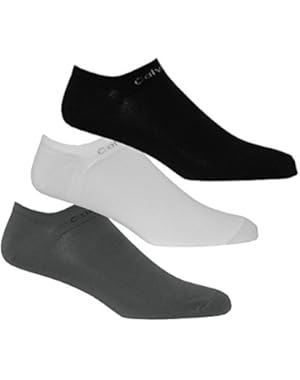 Calvin Klein 3-Pack Coolmax Cotton Men's Trainer Socks, Black/White/Grey