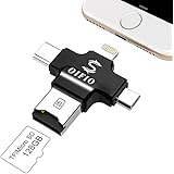 HOISTAC SD Card Reader,Portable Memory Card Readers, Flash Card Readers,Smart Card Readers,Flash Drive 8-in-1 USB C Micro USB OTG Adapter USB 3.0 PC,Android and Computer (Black-1)