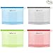 Reusable Silicone Food Preservation Bags, Food Savers, FDA & SGS Food Grade Silicone For Hot Cooking, Freezing, Snack Packing & Sous Vide Cooking. Airtight & Leak-Proof. 4 PCS, 4 Colors (Small Size)