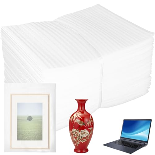 50 Pack 14'' x 18'' Large Cushion Foam Pouches, Foam Wrap Pouches for Extra Protect Fragile Items, Cushioning Packing Foam Pouches for Shipping, Moving and Storage(350x450x0.5MM)