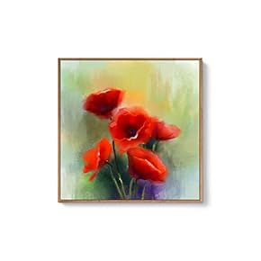Framed Canvas Wall Art for Living Room, Bedroom Floral Painting I Canvas Prints for Home Decoration Ready to Hang - 24x36 inches - 16x16 inches