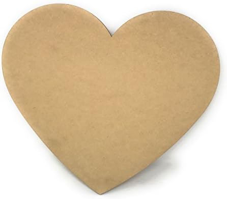 Simple Woodworks 12" Wide Unfinished Wood Craft Heart