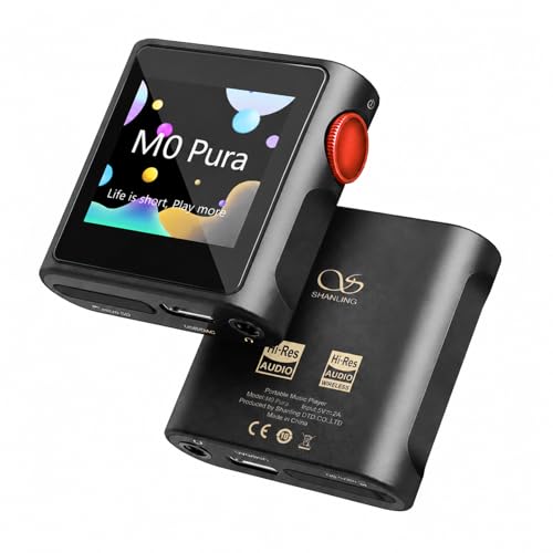 SHANLING M0 Pura Reproductor de música HiFi, reproductor MP3 de alta resolución, DAC/AMP, 2X CS43131 DAC, Bluetooth 5.0, control por APP, LDAC/SBC/AAC, conector 3.5mm/Type-C, compatible con USB Audio