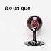 Spilled Red Wine Bottle Holder Novelty Wine Stand. Displays a Single Bottle Atop a Table, Counter or Bar with Optical Illusion of Pouring Wine. Durable, Impact-Resistant Polycarbonate Construction