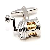 Fishing Reel Cufflinks Fisherman Gift + Box & Cleaner