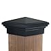 8x8 Post Cap | Black New England Pyramid Style Square Top for Outdoor Fences, Mailboxes & Decks, by Atlanta Post Caps