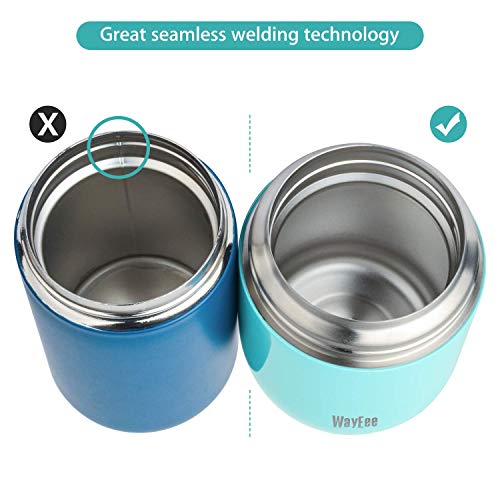 Thermobehälter für Essen 450ml, 710ml Thermobecher Essen Edelstahl Warmhaltebehälter mit Löffel Essensbehälter Speisegefäà Edelstahl für Suppen, Babybrei Warmhaltebox – Bild 8