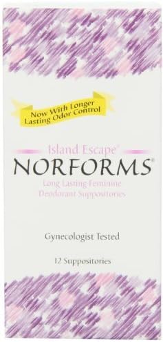 Norforms Deodorant Suppositories, Island Escape, 3 Count