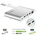 USB-C Docking Station Adapter, Fiveboy USB C Hub Data Syncing Charging Port, 4K HDMI Video Output, 2 USB 3.0 Gigabit Ethernet Ports MacBook Pro/Chromebook Pixel More(Silver)