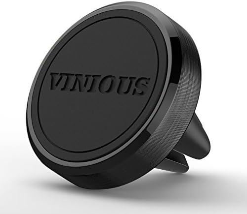 VINIOUS Magnetic Car Mount Holder Cradle with Fast Swift-Snap Technology and Luxury Aluminum Alloy for Smart Phones and Mini Tablets (Black)