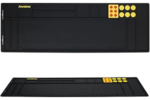 Magnetic Gun Cleaning Mat & Soldering Mat, 35.5 x 12 Inch Large Silicone Repair Pad, Heat Resistant Workbench or Electronics 
