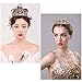 ULTNICE Wedding Tiara Bridal Princess Crown Crystal Rhinestones Headband for Prom Wedding Party Gold