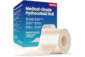 Umaeost Hydrocolloid Roll for Wound Care: 2IN*6.5FT - Waterproof Ultra Thin Self Adhesive Patch for Blisters Acne Bedsores Pr