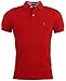 Tommy Hilfiger Mens Custom Fit Solid Color Polo Shirt - M - Red