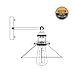 Metal Wall Sconce Light Fixture – 8.7 inch diameter – (1 Light) Vintage Industrial Loft Style - Great lighting fixture for bathroom, dining room, kitchen or bedroom