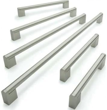 Tirador de acero inoxidable cepillado para armarios y cajones de cocina